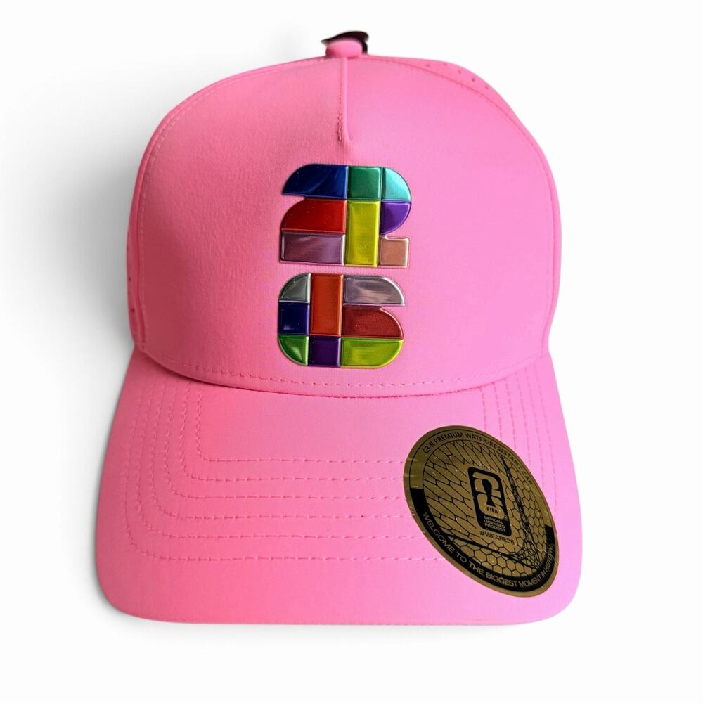 FIFA World Cup 2026 C3-R Pink Premium Water Resistant Snapback Hat Cap NWT